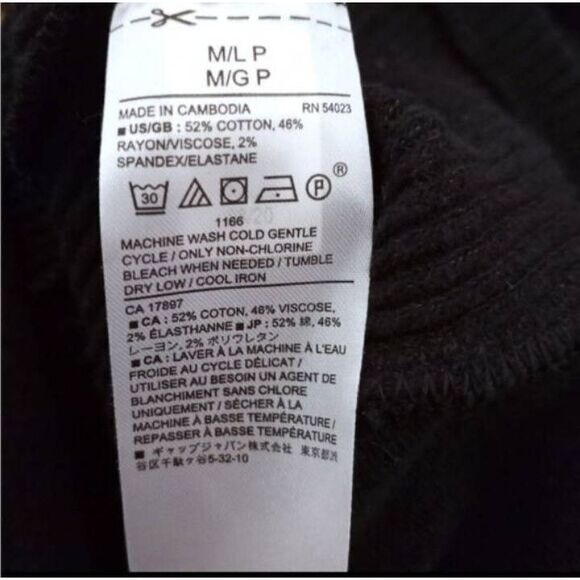 BANANA REPUBLIC BLACK SWEATER PONCHO SZ.M/L EUC. - Picture 5 of 5